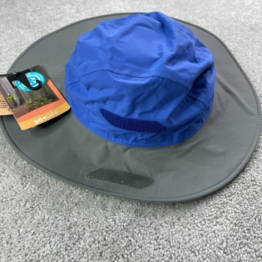 NEW Outdoor Research Hat Kids Medium Large Blue Seattle Sombrero Waterproof UPF